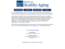Tablet Screenshot of focusonhealthyaging.com